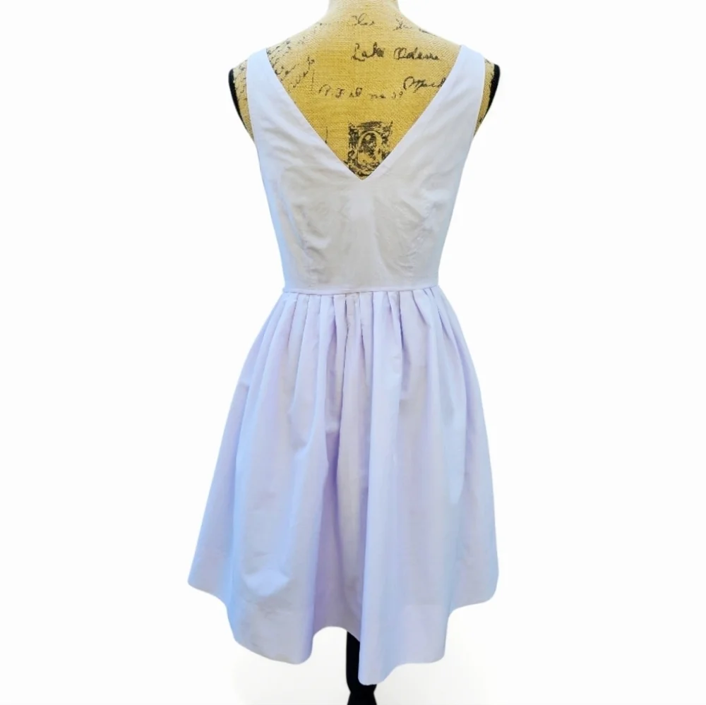 J. Crew Lavender Light Purple Sleevless Deep V-Neck Dress, Size 4